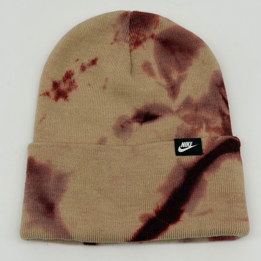 Nike Sportswear Beanie Adult One Size Tie Dye Cuffed Logo Hat Cap